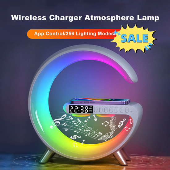 Intelligent LED Lamp Bluetooth Speaker & Wireless Charger